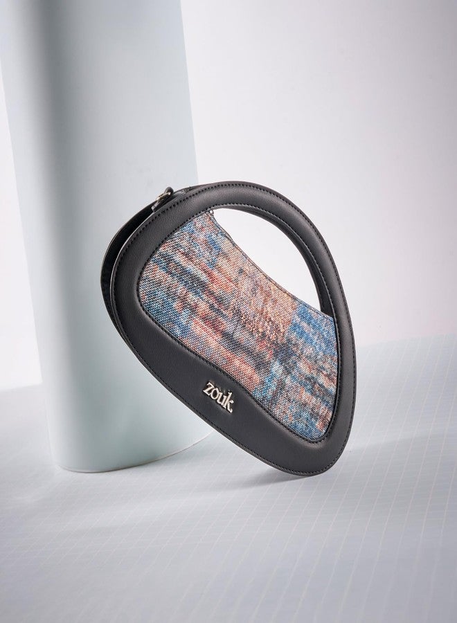 ZOUK حقيبة زوك ناديا النسائية - حقيبة كروس أنيقة بمقبض علوي مفتوح | حقيبة كتف مصنوعة يدويًا مع جيوب متعددة وبطانة مقاومة للماء | مناسبة للاستخدام الرسمي وغير الرسمي | تريوند باروك - Image 2